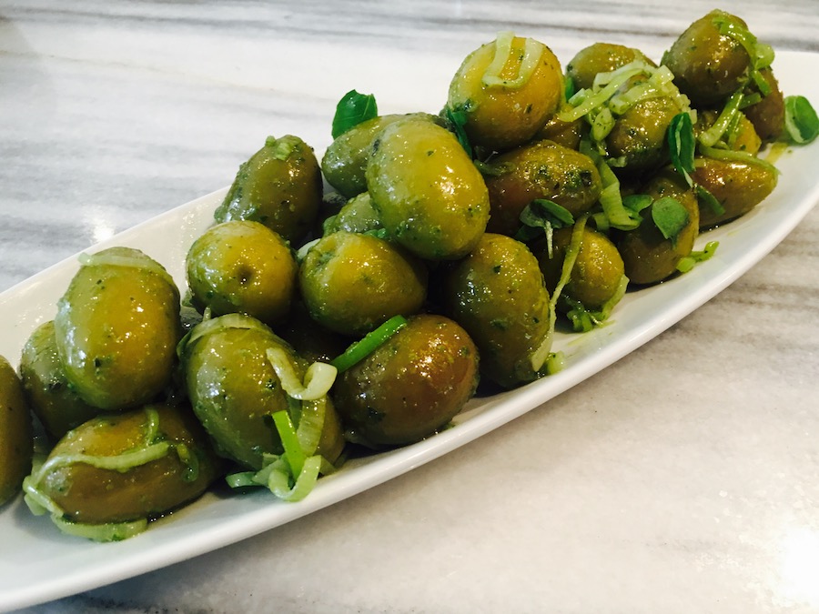 pesto olives